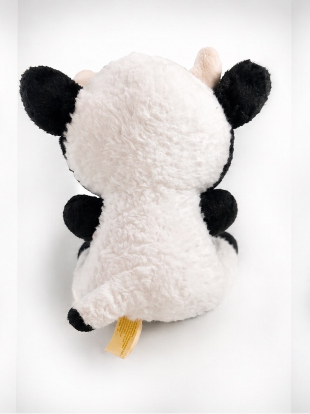 Plush Cow Stuffed Animal - Soft White and Black Cuddly Toy